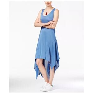 Rachel Rachel Roy Blue Asymmetrical Scoop Neck Sleeveless Maxi Dress Size Large